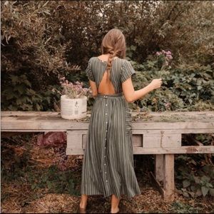 Christy Dawn Jane dress in green stripe